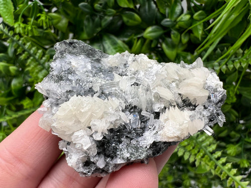 Calcite on Quartz Specimen: Borieva Mine, Bulgaria