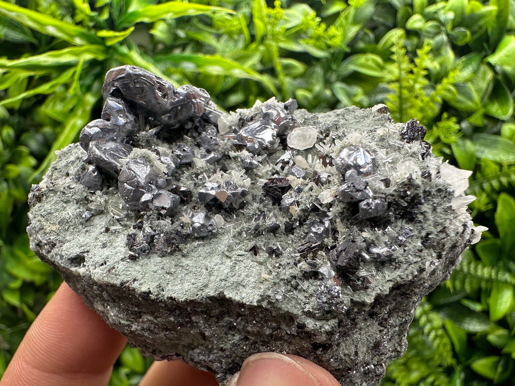 Galena Sphalerite Pyrite on Quartz, Madan Bulgaria Mineral Decor