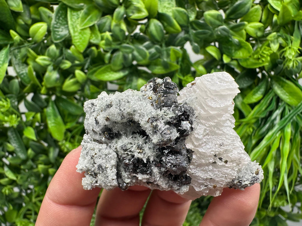 UV Calcite, Pyrite, Chlorite Mineral Specimen, Borieva Mine, Bulgaria