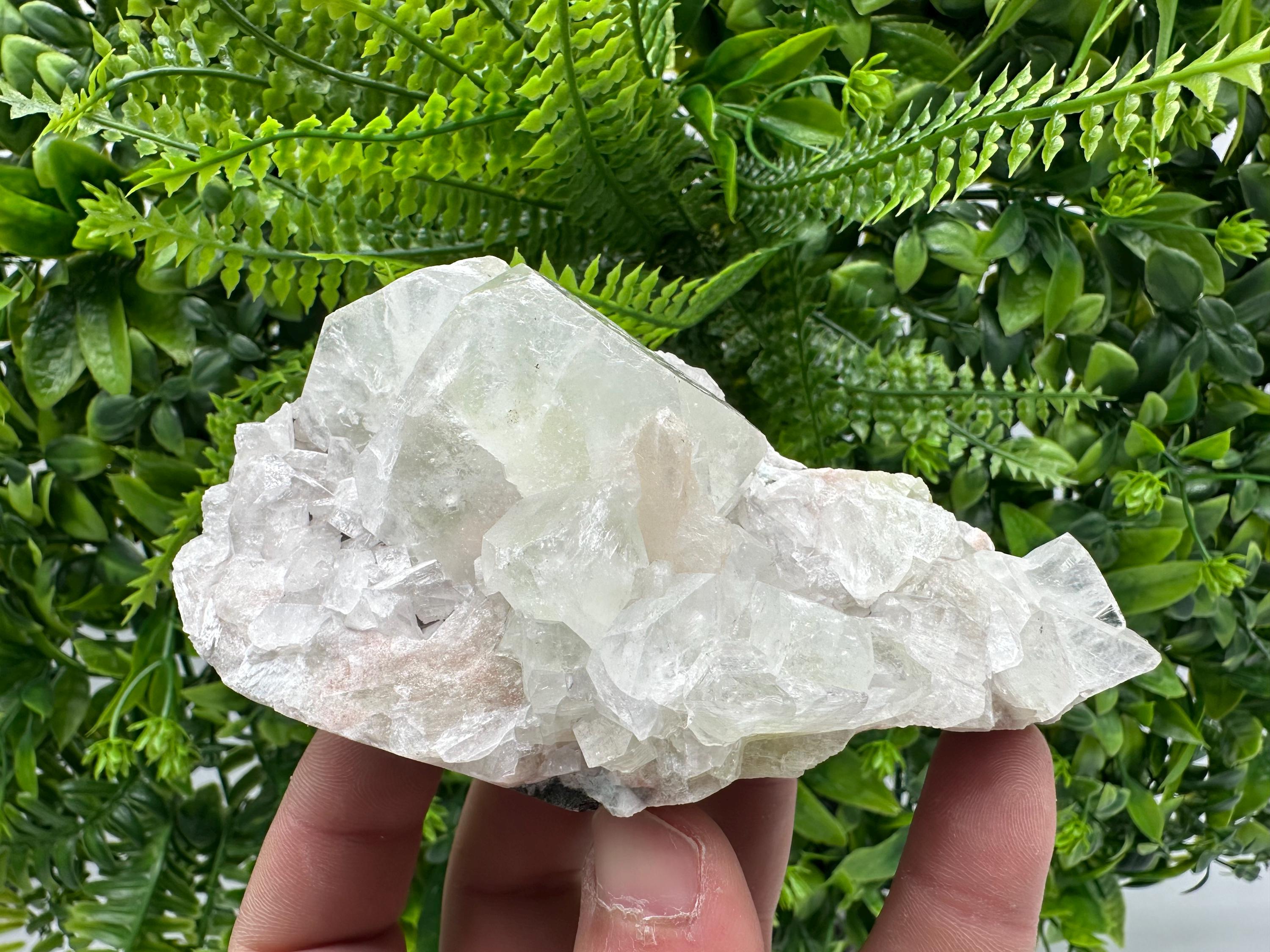 Apophyllite Stilbite on Chalcedony, India Crystal Specimen