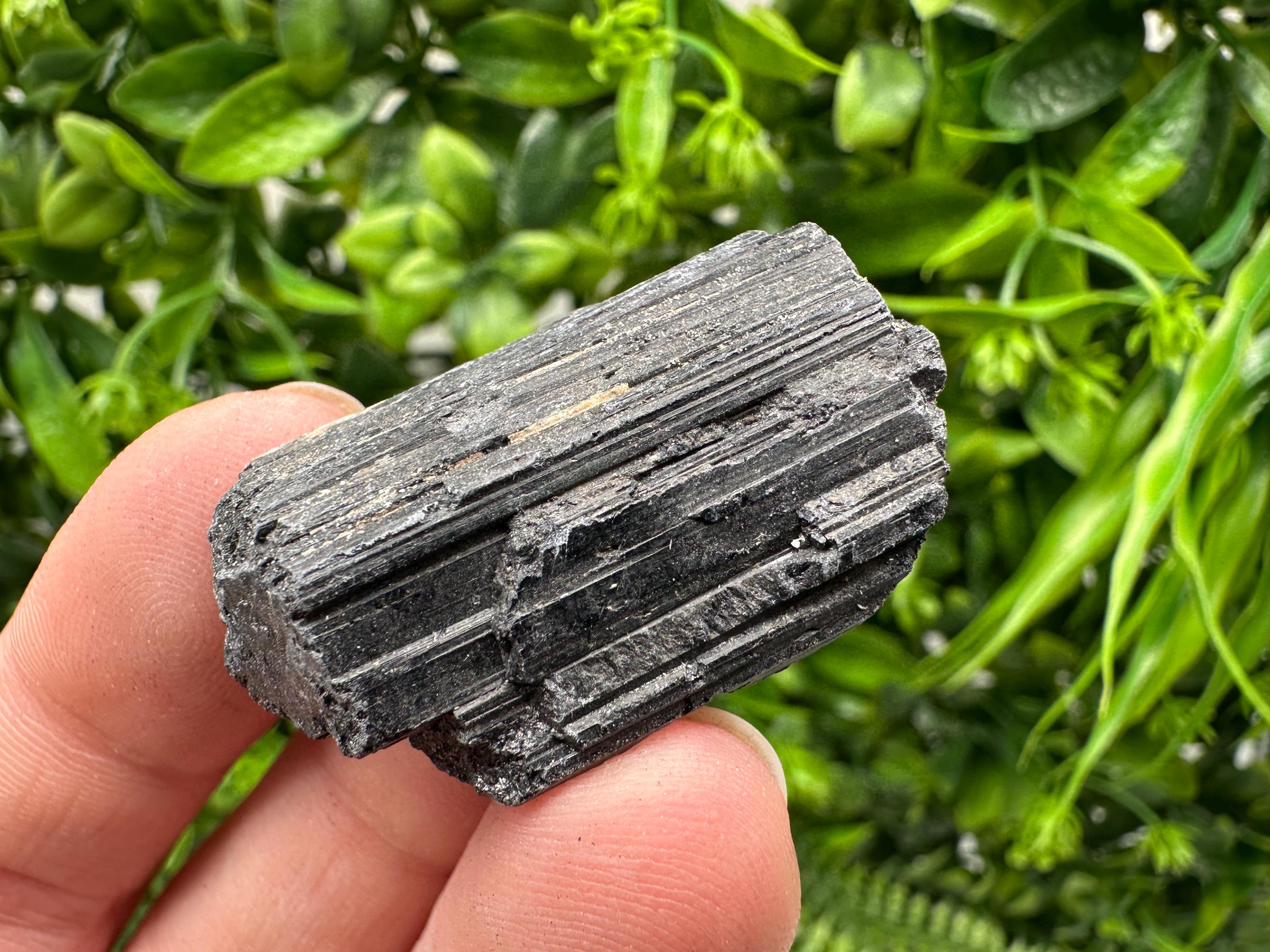 Natural Black Tourmaline Crystal – Raw Protective Stone, Healing Crystal, Grounding Mineral Gift