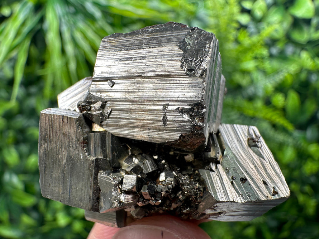 Pyrite with Hematite Mineral Specimen, Bulgaria Crystal Decor