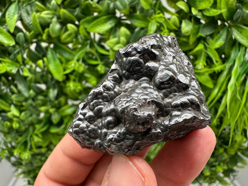 Botryoidal Black Hematite Specimen: Moroccan Crystal for Reiki Chakra