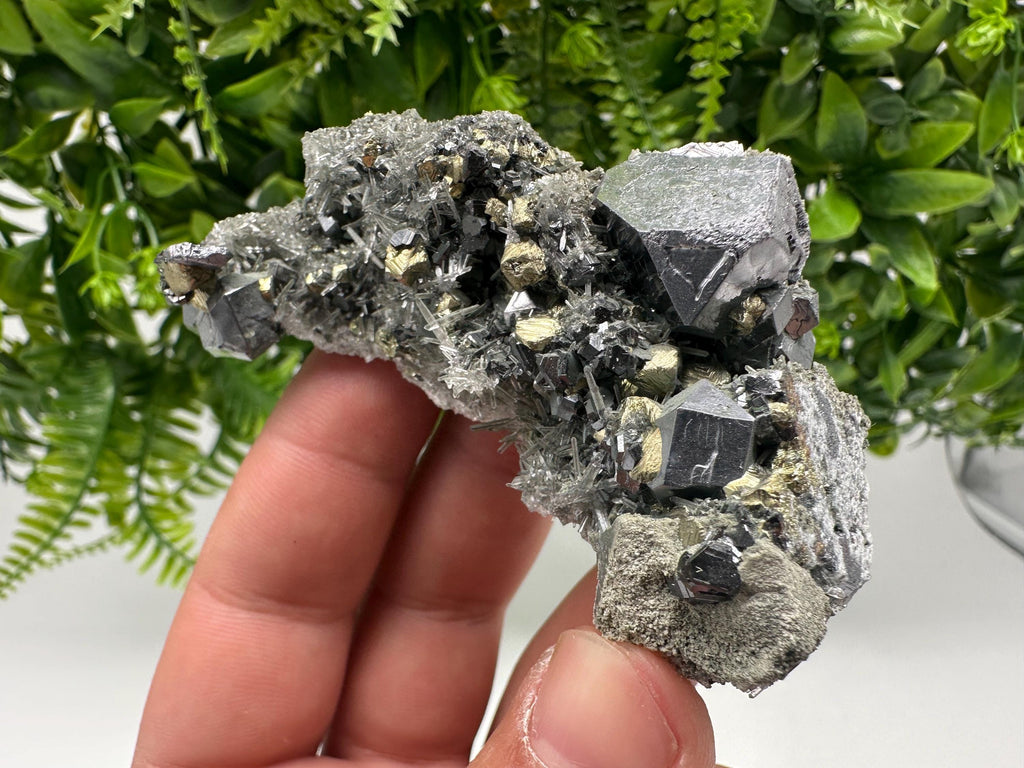 Wonderful shiny Galena,Chalcopyrite,Sphalerite from Vurba mine section Batantci natural minerals souvenir crystal gift home decor,collection