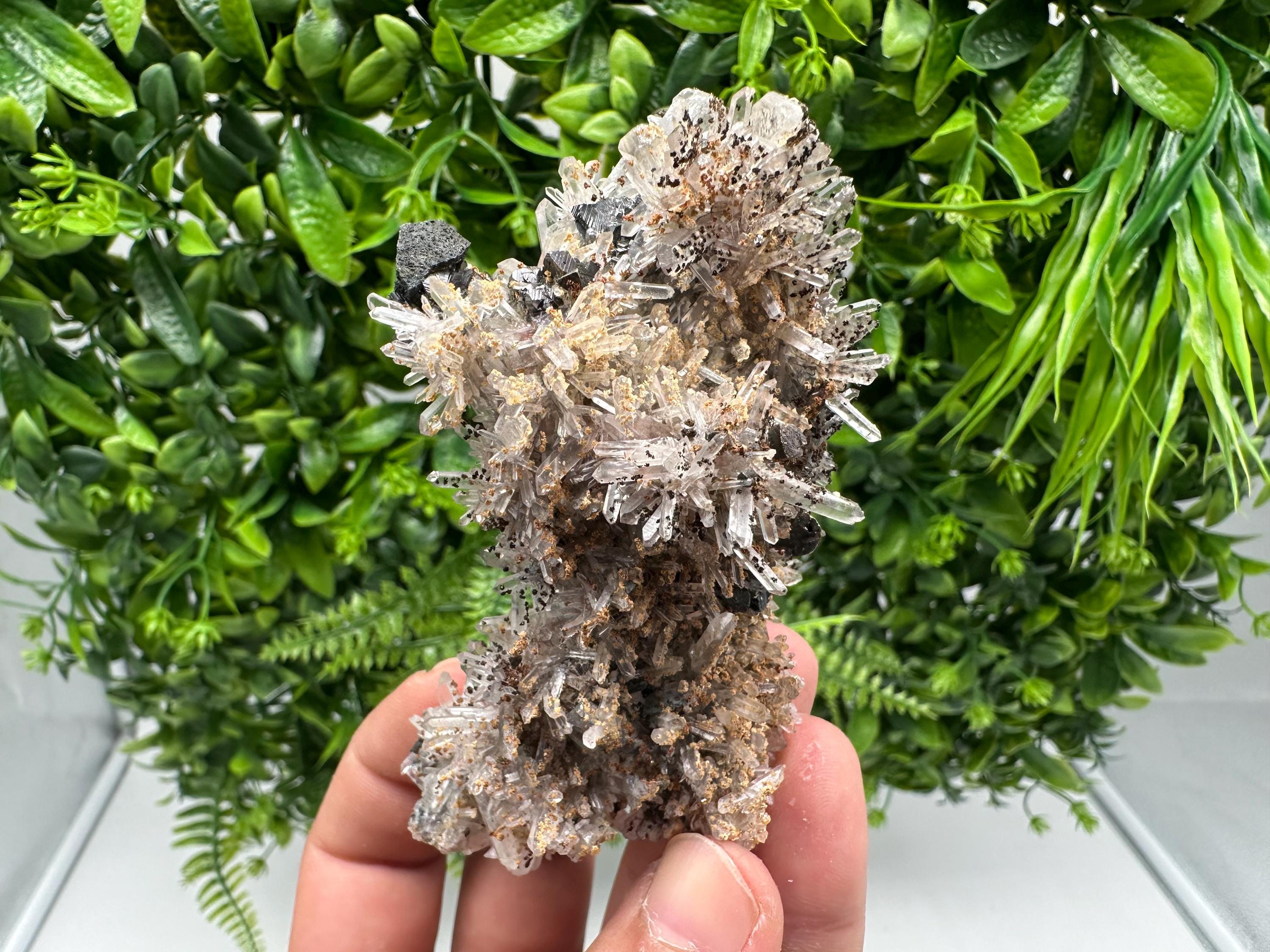 Wonderful Sphalerite Chalcopyrite on  Quartz whit Hematite feom 9 th September mine,Bulgaria,natural,collection mineral specimen,gift