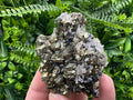 Rainbow Pyrite Cluster on Sphalerite Quartz, Bulgaria Mineral Specimen