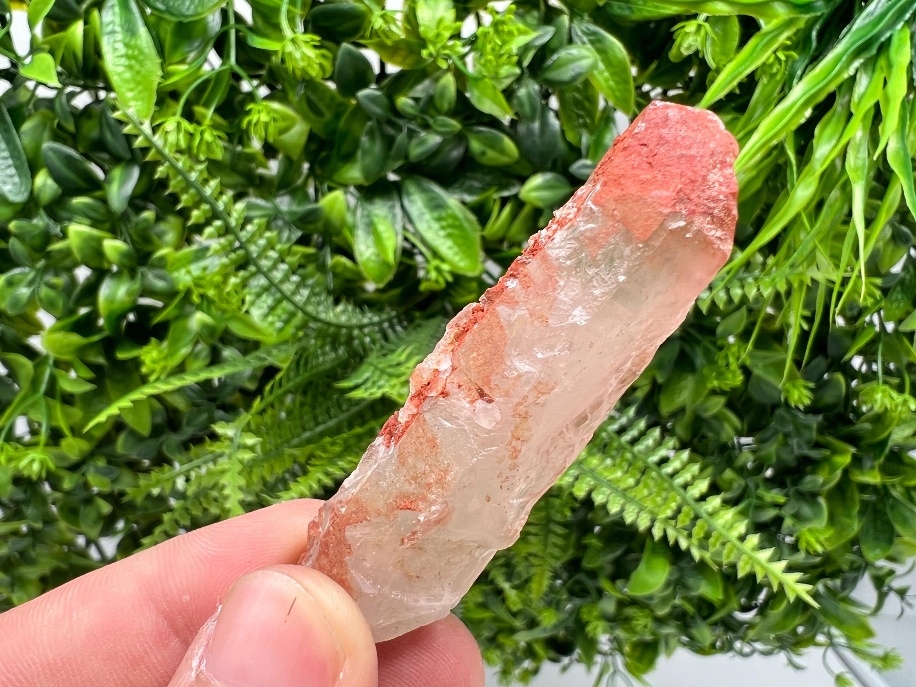 Moroccan Red Phantom Quartz, Hematite Quartz, Natural Crystal Specimen