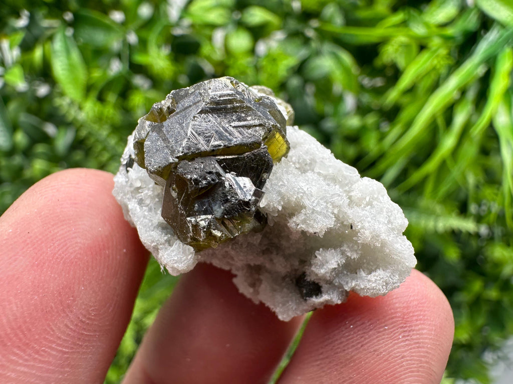 Sphalerite Gem: Cleiophane Crystal, Rare Green Mineral Stone