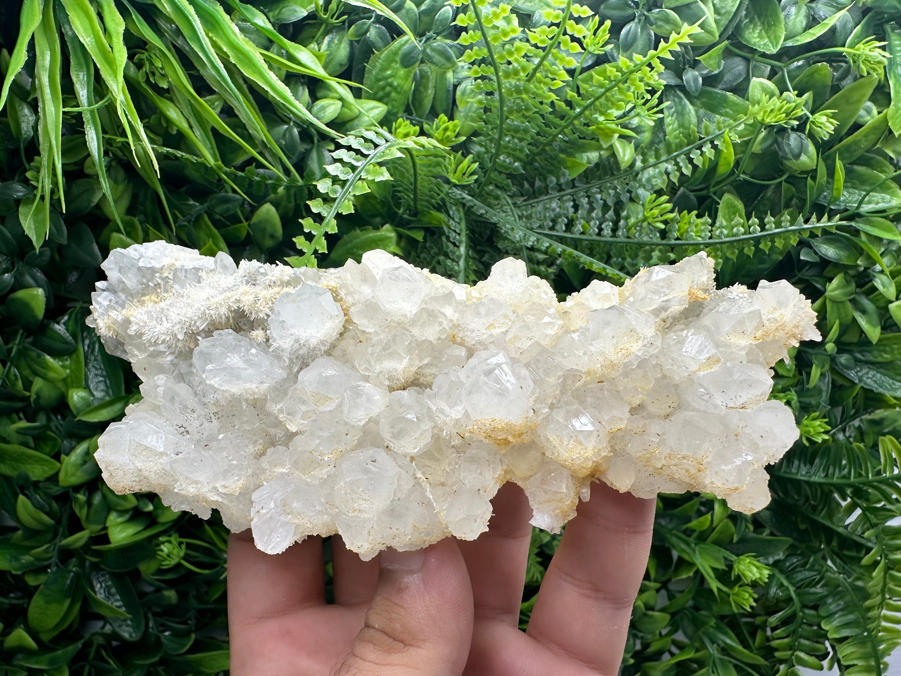 Quartz with Limonite: Natural Crystal Home Decor
