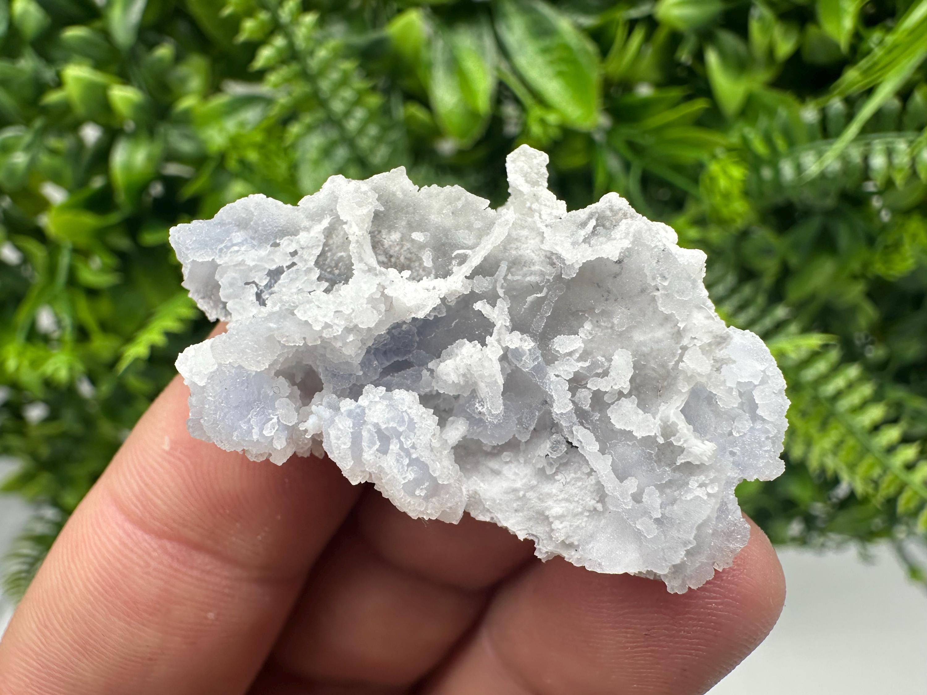 Rare Light Blue Chalcedony Specimen, Bulgarian Mineral Stone Decor