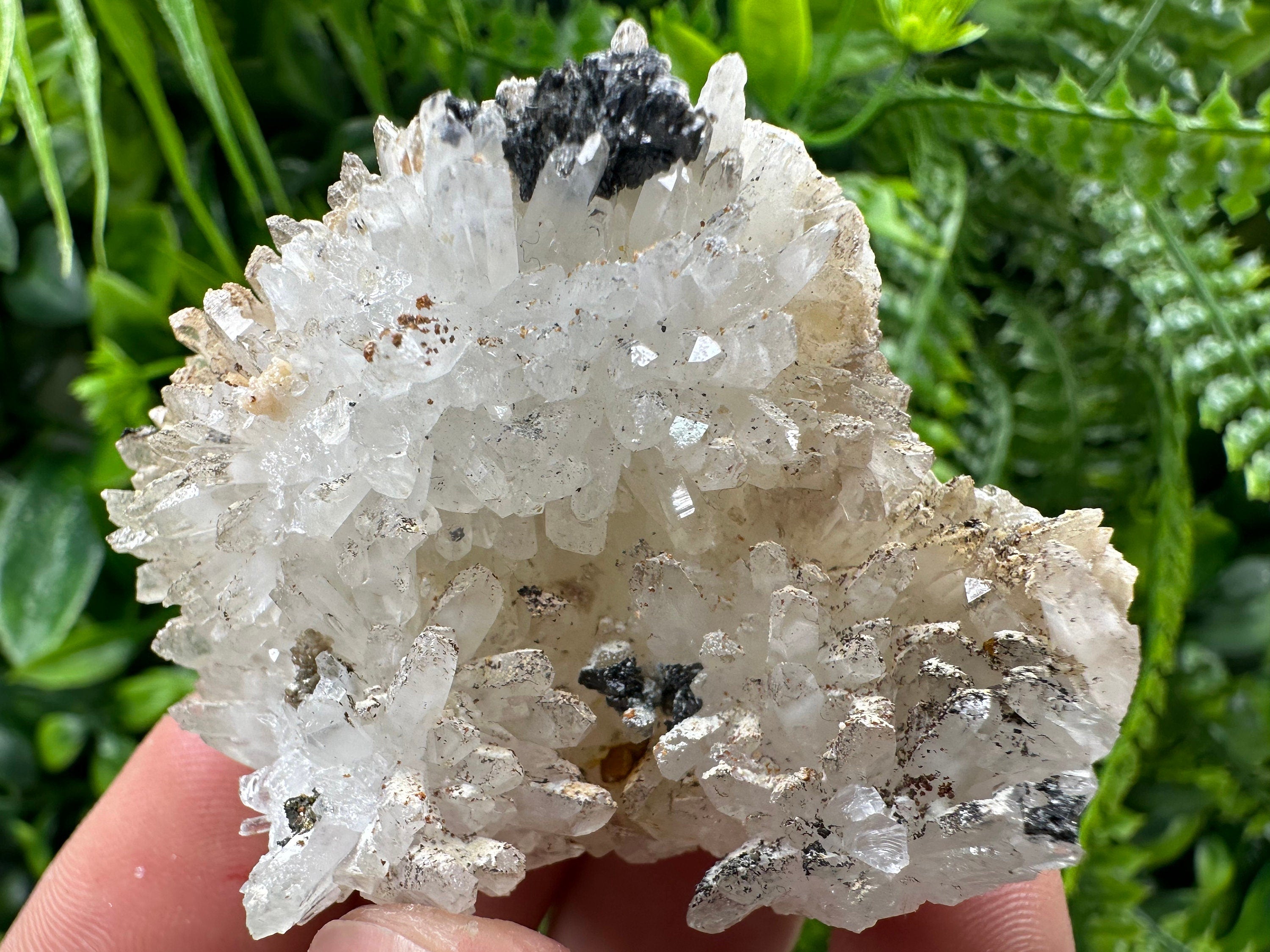 Quartz with Chalcopyrite and Sphalerite, Natural Minerals Home Decor Stone