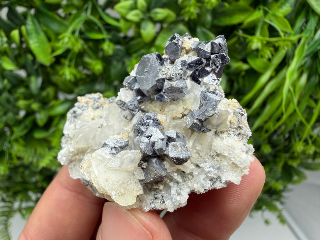 Galena Spinel with Quartz and Calcite, Borieva Mine Mineral Specimen
