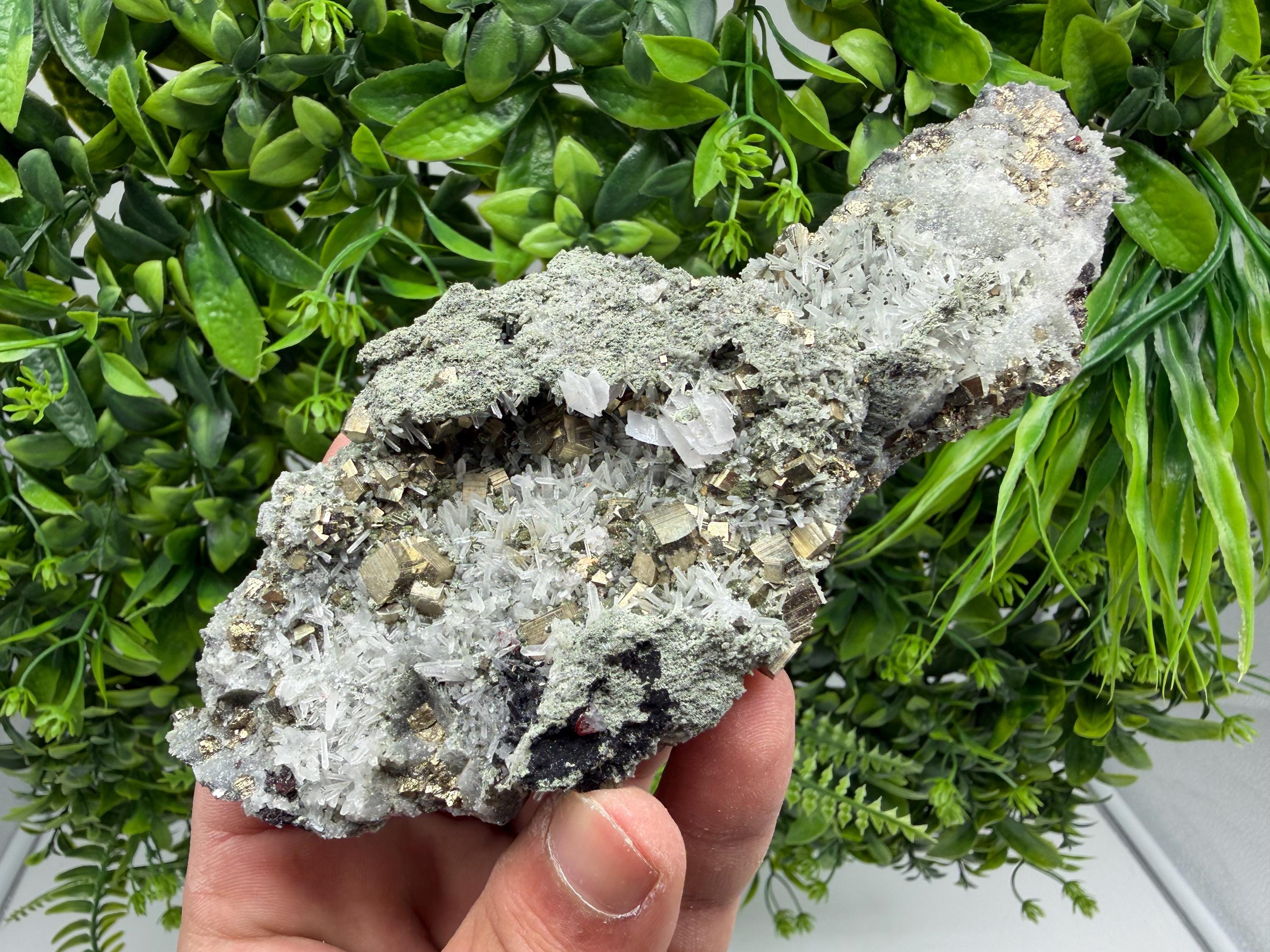 Pyrite Sphalerite Quartz  Mineral Specimen, Krushev dol Mine