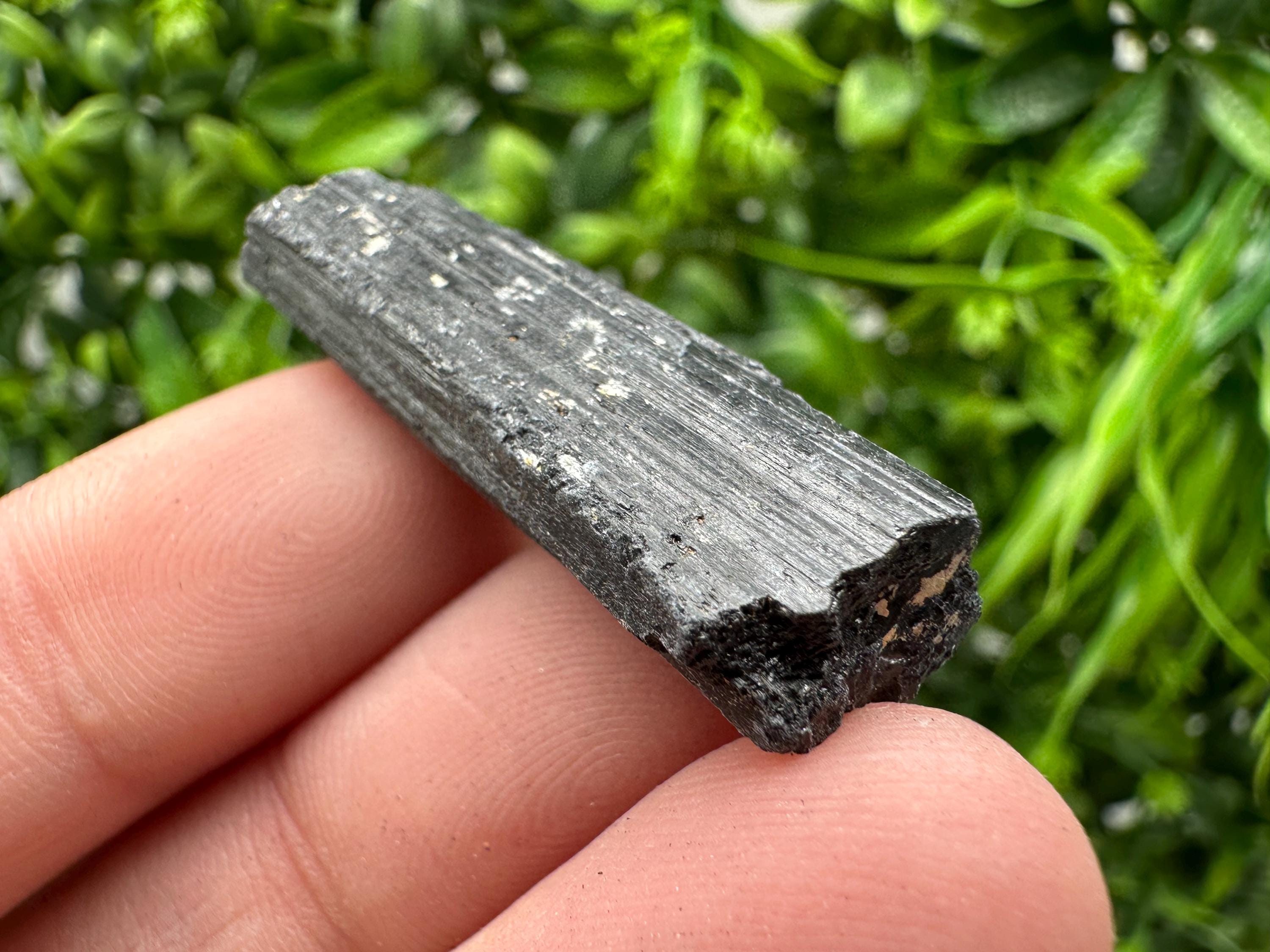 Natural Black Tourmaline Crystal – Raw Protective Stone, Healing Crystal, Grounding Mineral Gift
