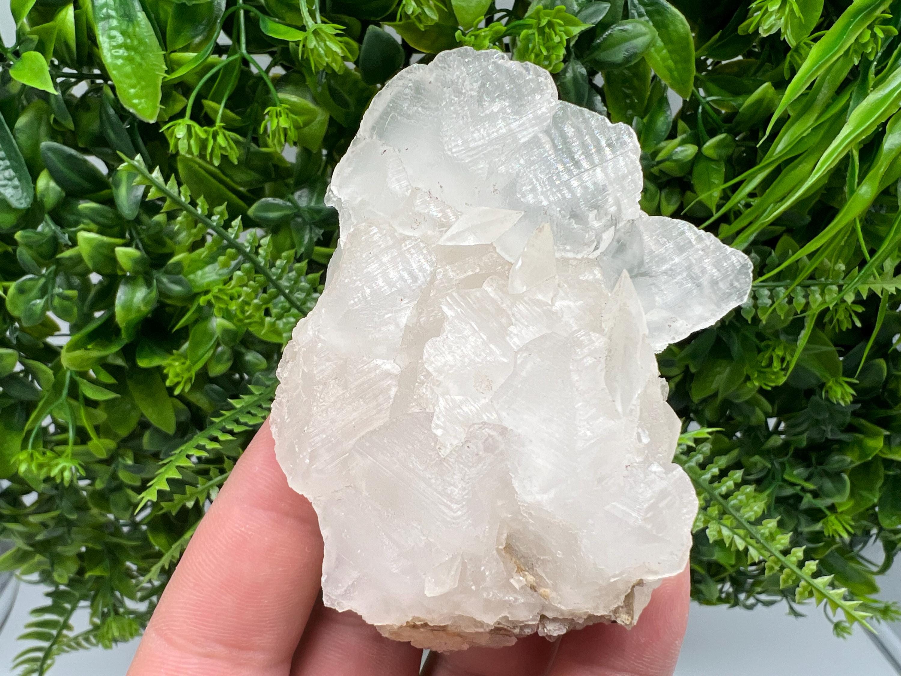 White Calcite on Matrix: Madan Bulgaria Crystal Mineral