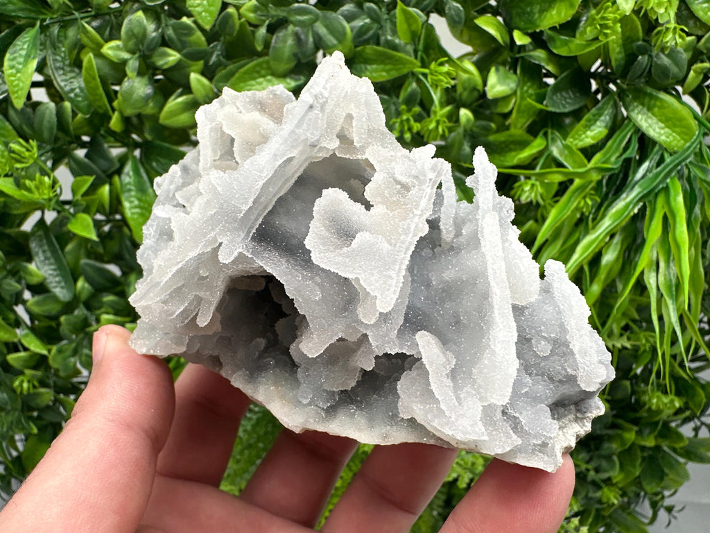 Blue Chalcedony Quartz with Chlorite Inclusions, Krushev Dol Mine