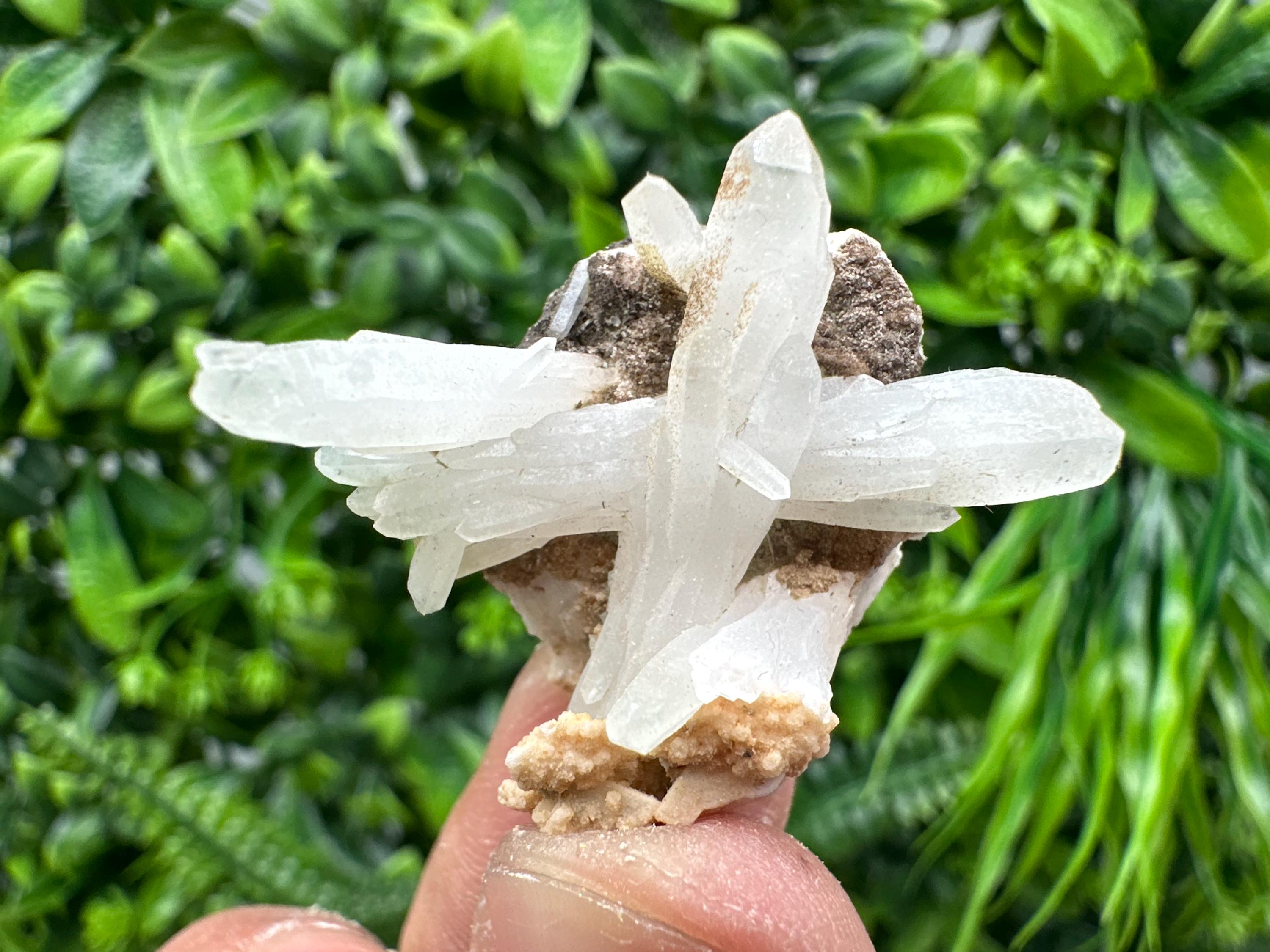 Quartz on Rhodochrosite Matrix, Madan Bulgaria Mineral Specimen