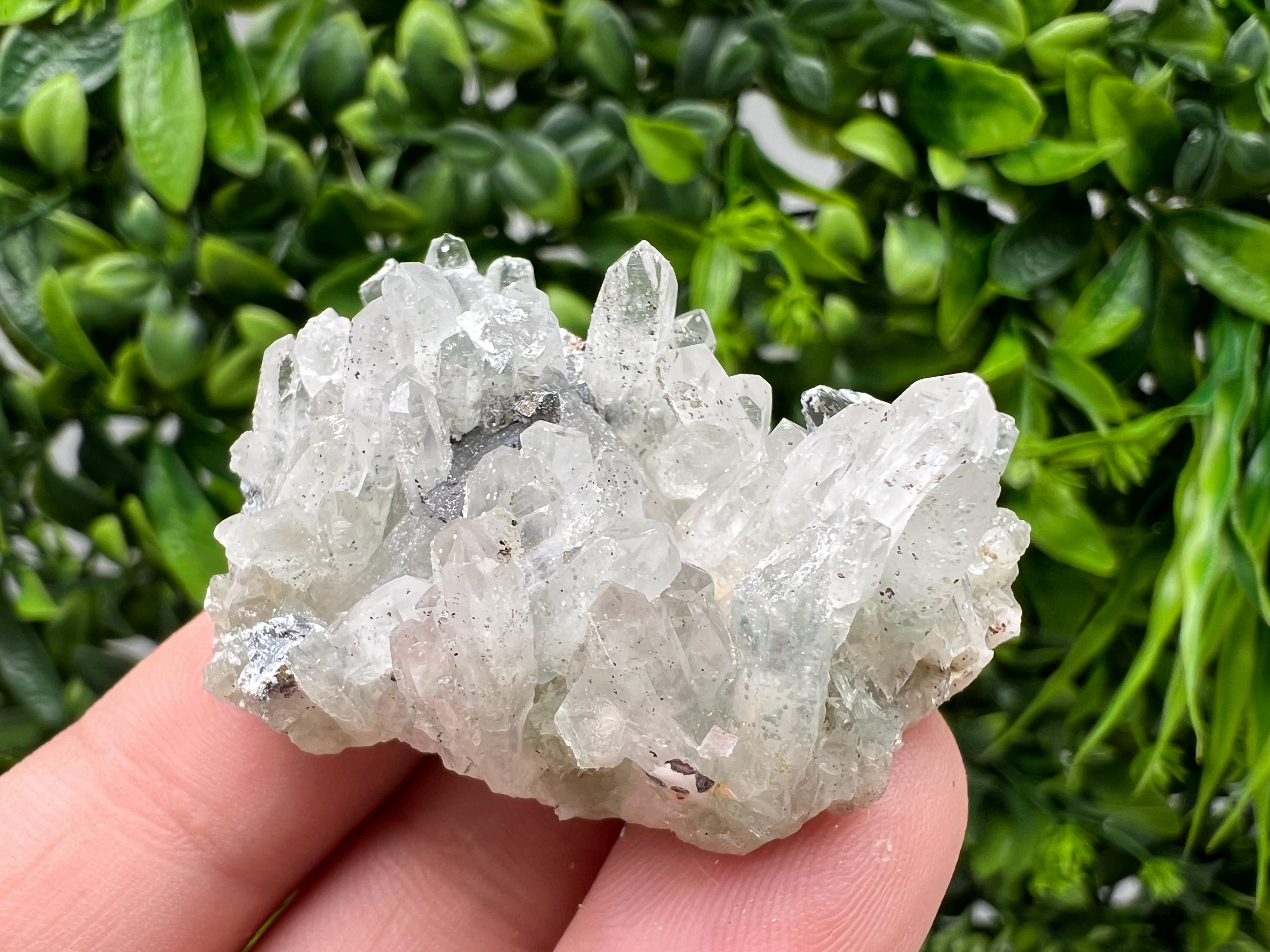 Wonderful Transparent Quartz on Chlorite Matrix,From Borieva mine,Madan,Bulgaria,Quartz,Quartz crystal,mineral specimen,collection quartz