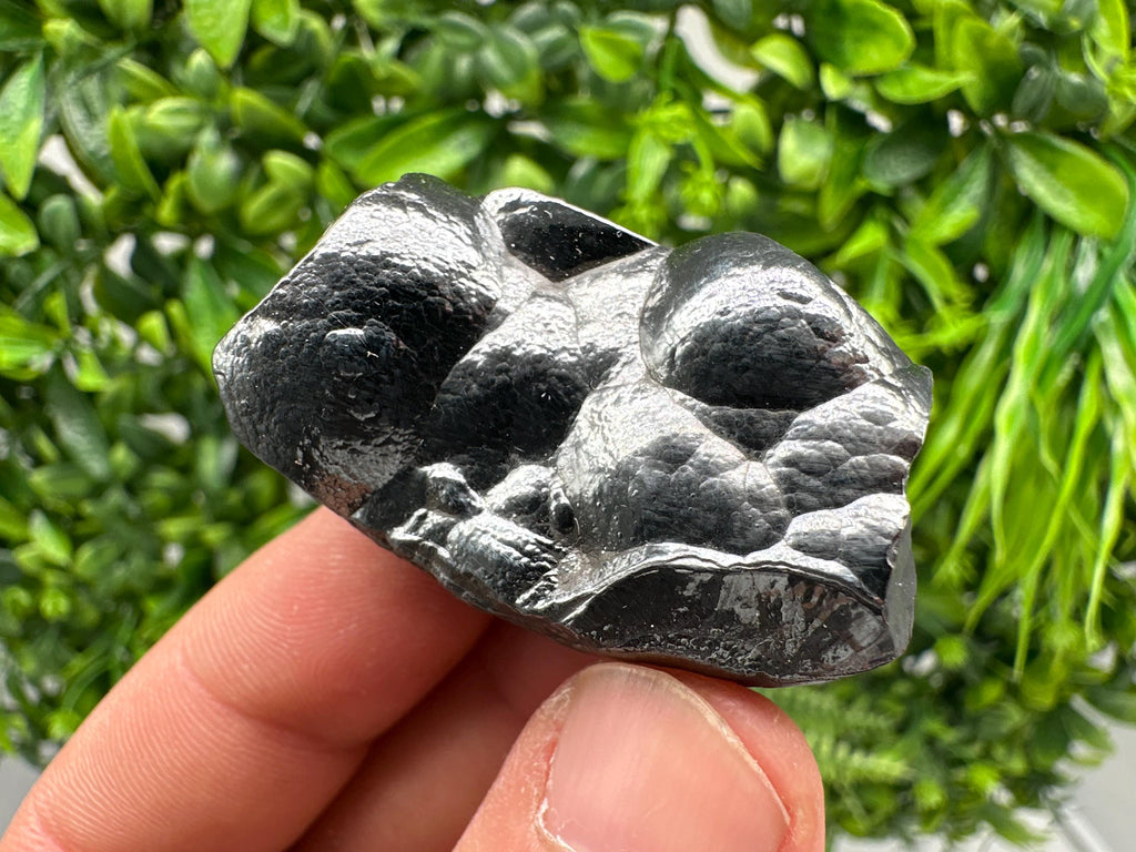 Botryoidal Black Hematite Specimen: Moroccan Crystal for Reiki Chakra