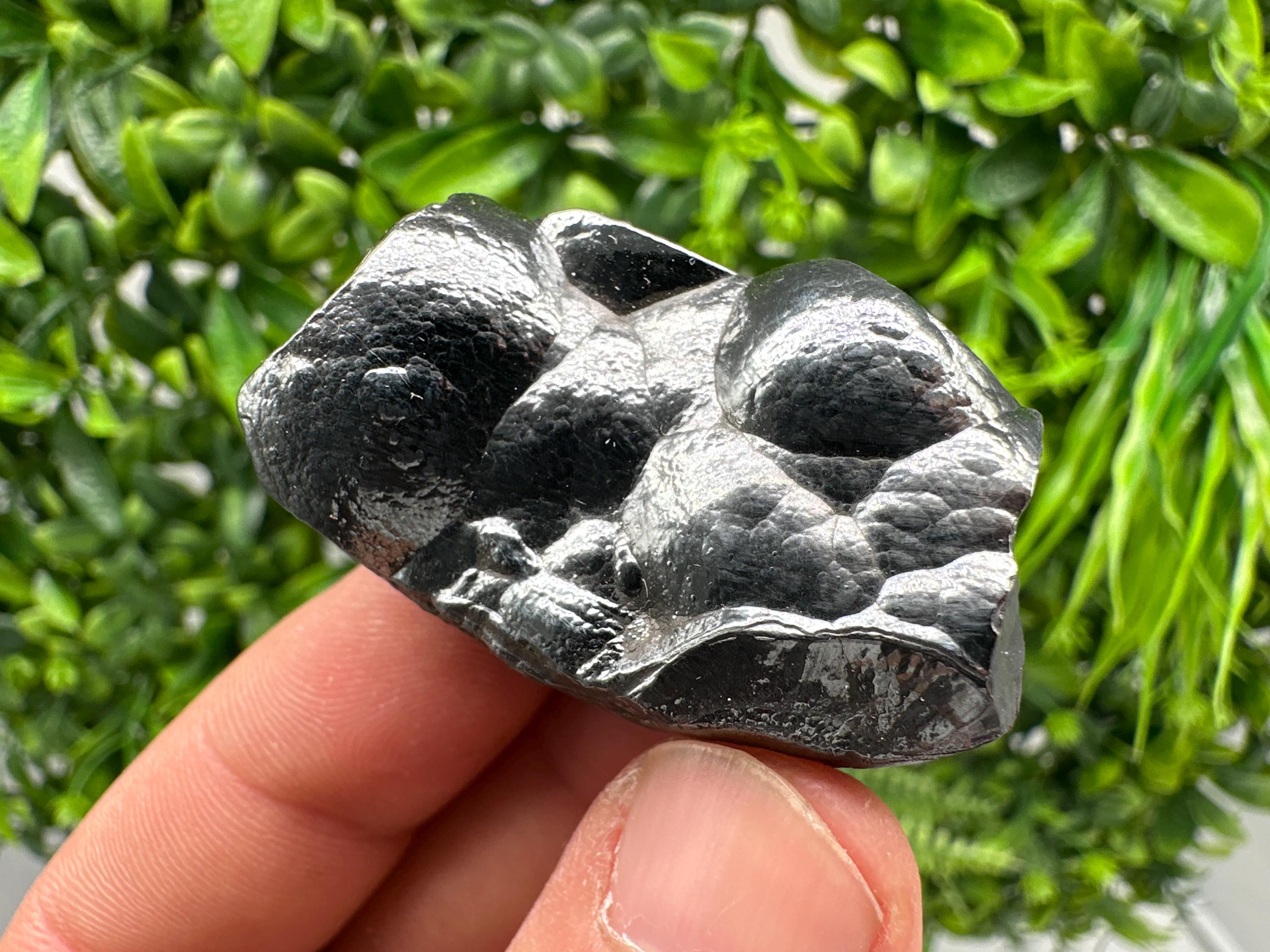 Botryoidal Black Hematite Specimen: Moroccan Crystal for Reiki Chakra