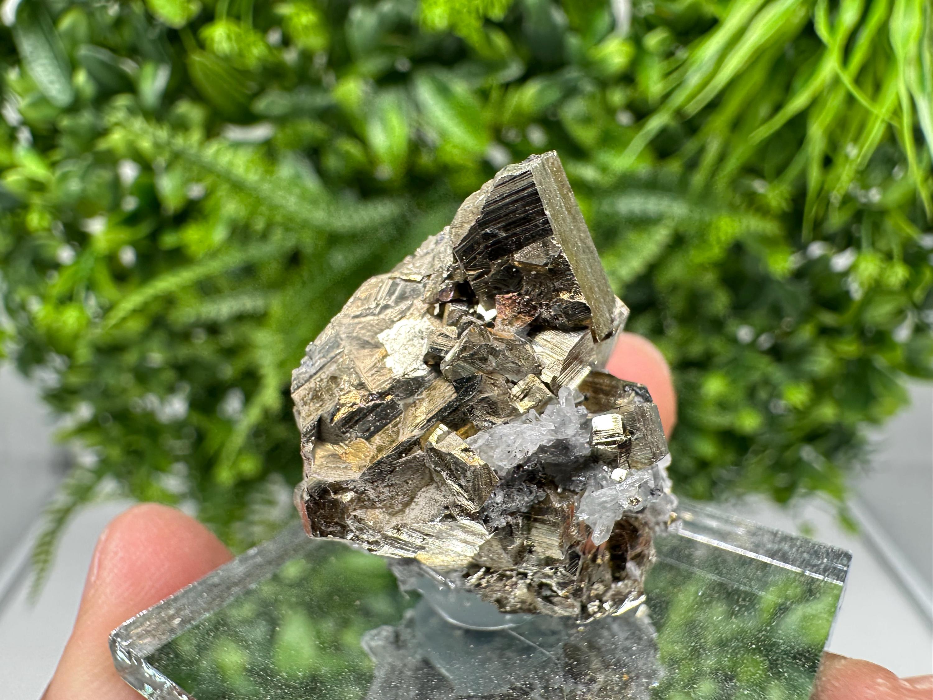 Rainbow Pyrite Hematite Cluster: Borieva Mine, Bulgaria