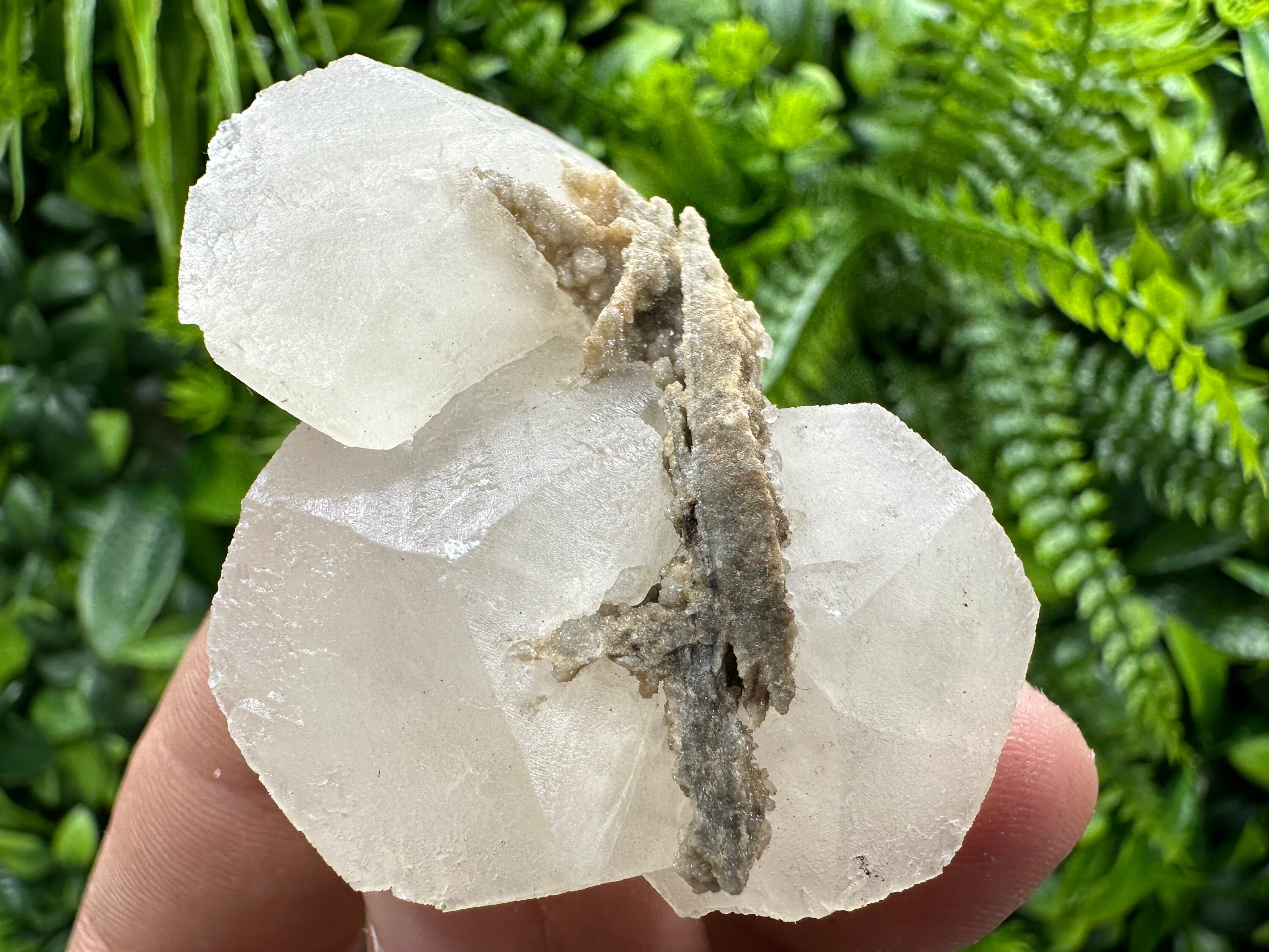 White Calcite on Matrix: Madan Bulgaria Crystal Mineral