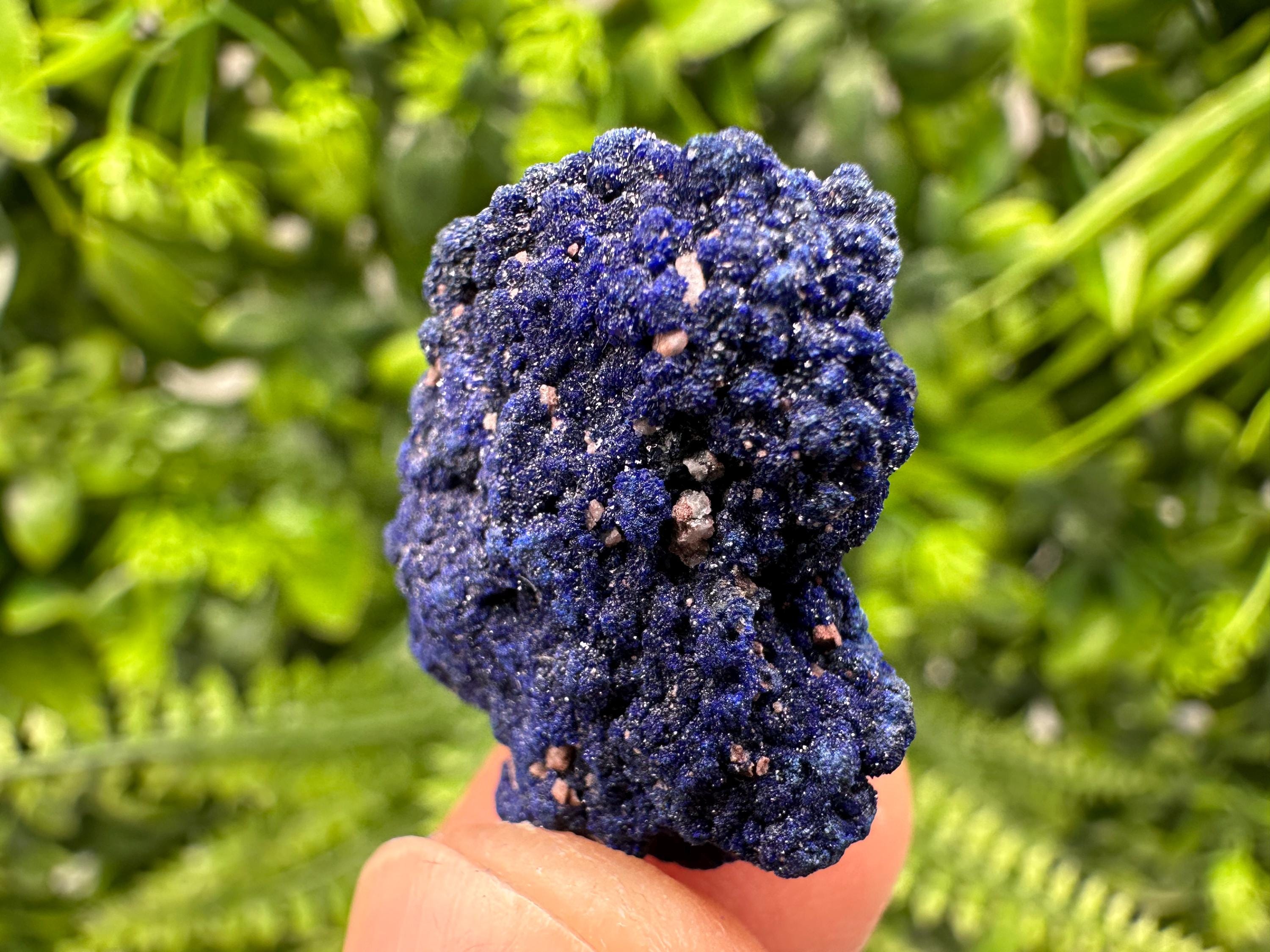 Crystallized Azurite-Kerrouchen,Morocco-Blue Azurite Specimen-High Quality Blue Azurite-Azurite Mineral Specimen, gemmy,lustrous of Azurite