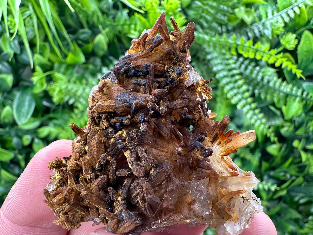 Iron Oxide Limonite Quartz Crystal Cluster, Mineral Specimen