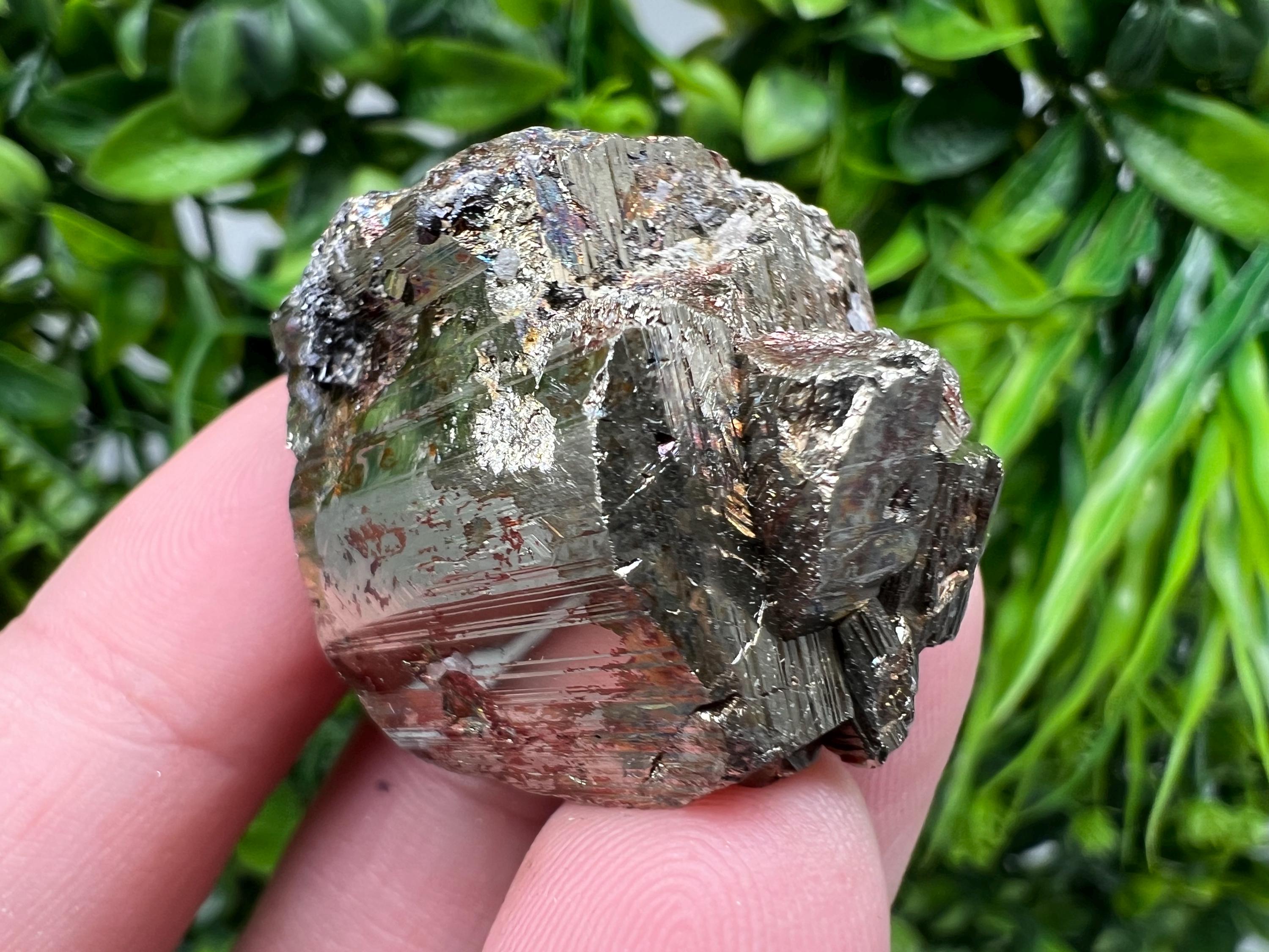 Wonderful Rainbow Pyrite whit Calcite,natural minerals souvenir Crystal,collection stone,rare minerals,home decor,Borieva Bulgaria