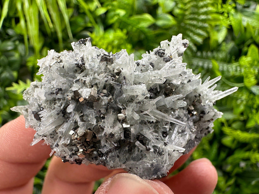 Galena with Sphalerite on Green Quartz - Madan Bulgaria Crystal