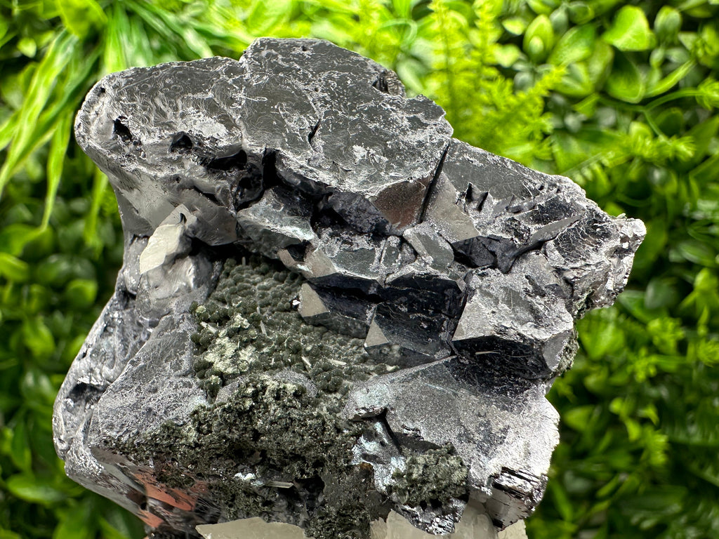 Skeletal Galena, Calcite, Sphalerite, and Chlorite Mineral Specimen