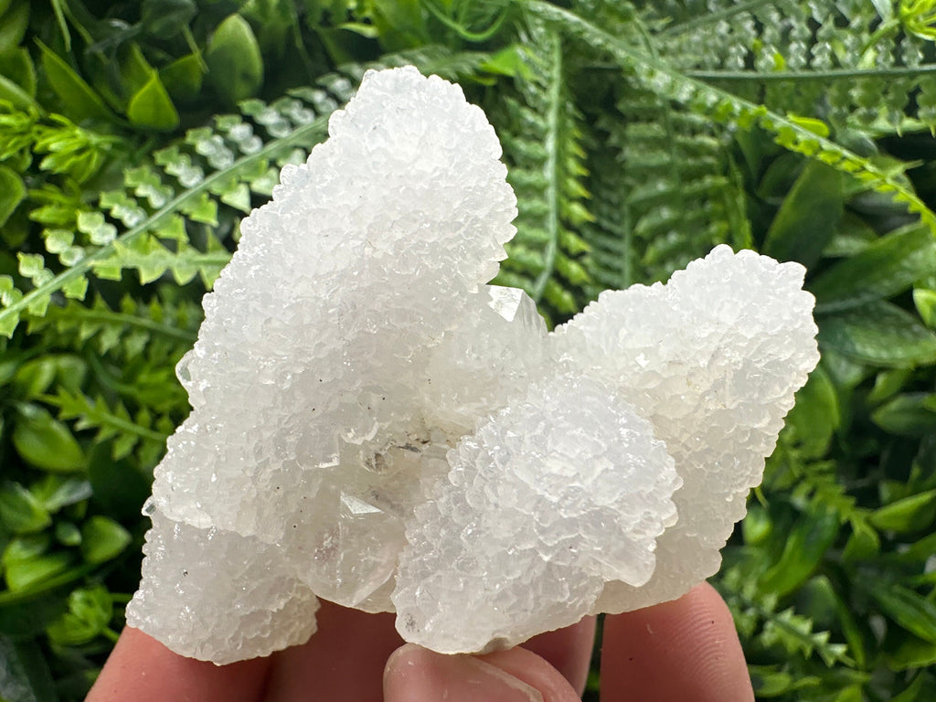 Transparent Apophyllite on Chalcedony, India Mineral Specimen