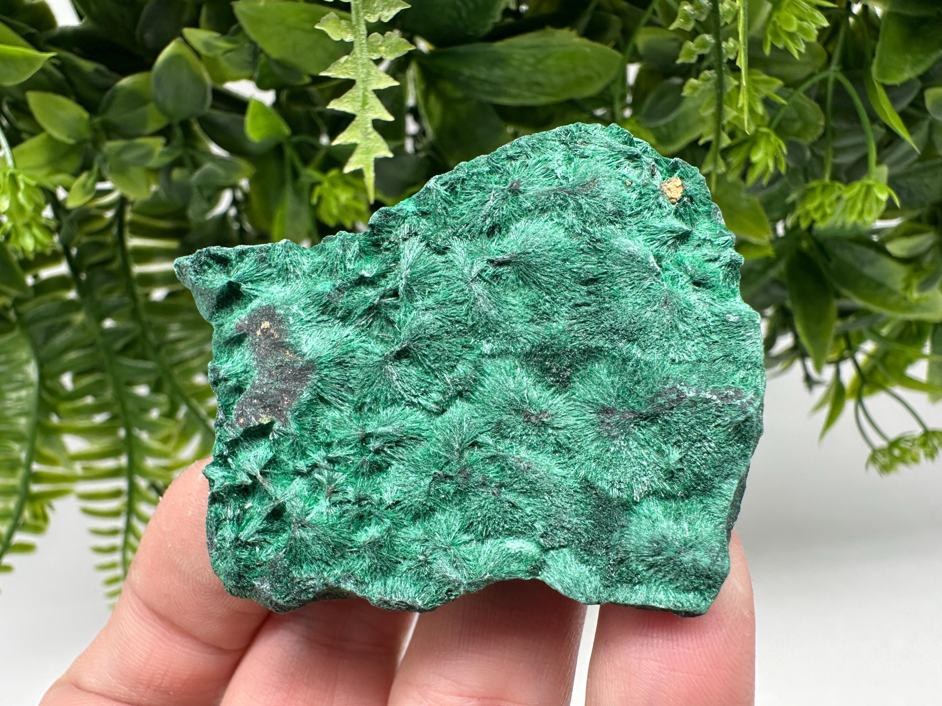 Polished Green Malachite Crystal from Congo, Natural Specimen, Chakra Stone