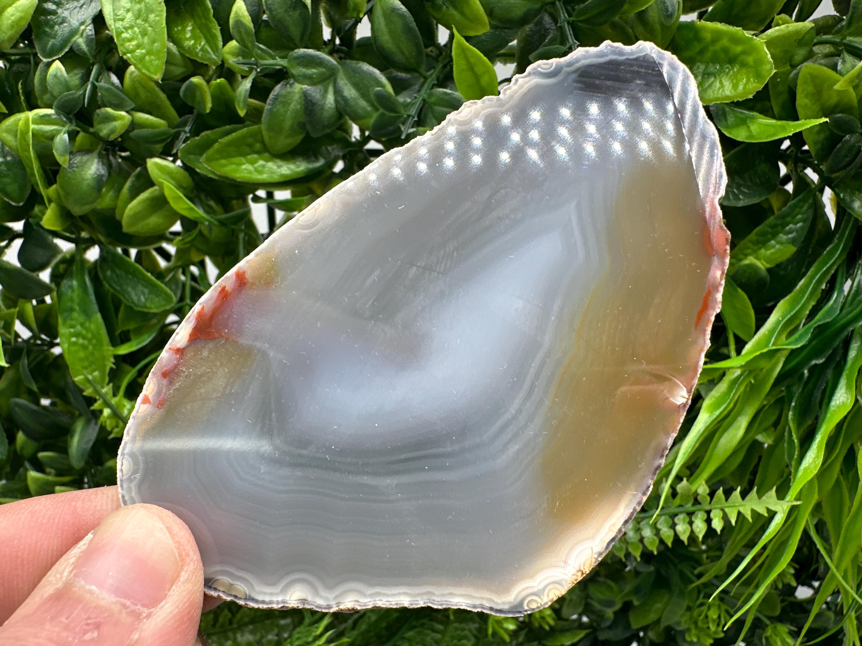 Large Polished Agate Slice: Spiritual Healing Crystal Coaster