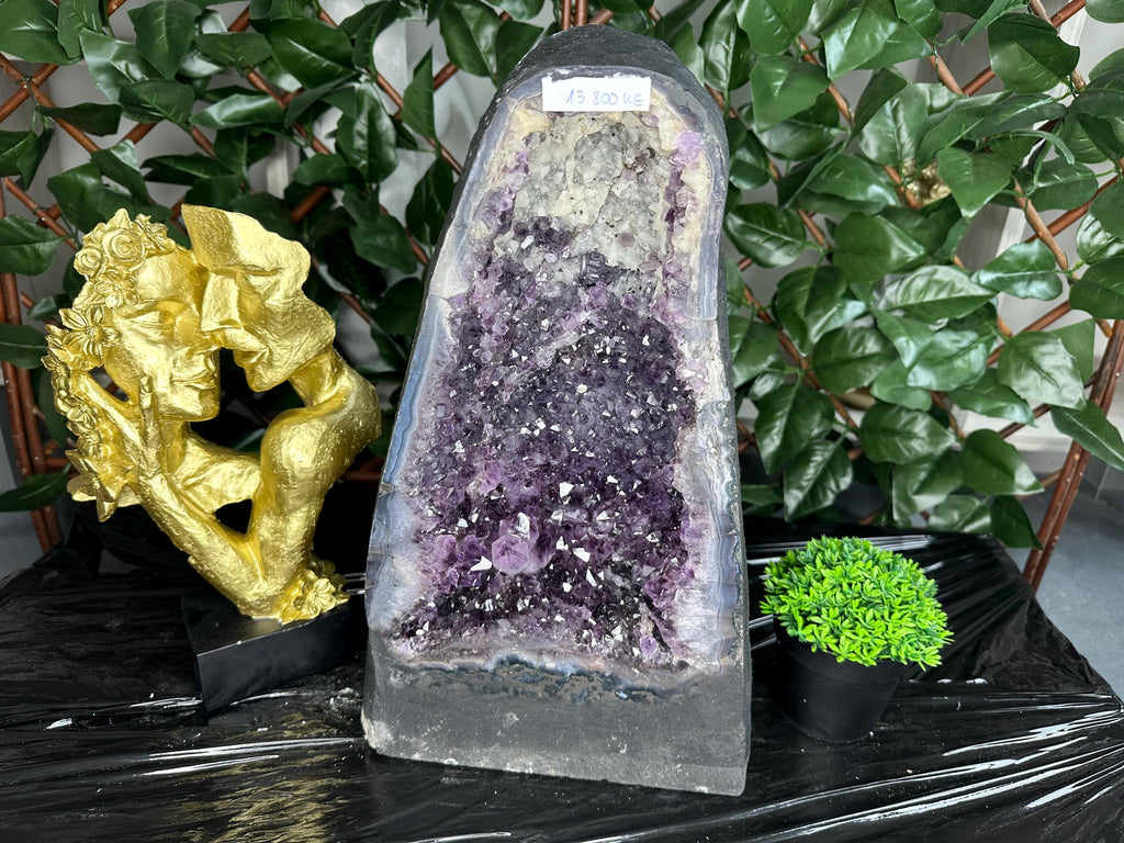 Large Amethyst Geode, Brazil Mineral Specimen, Purple Quartz