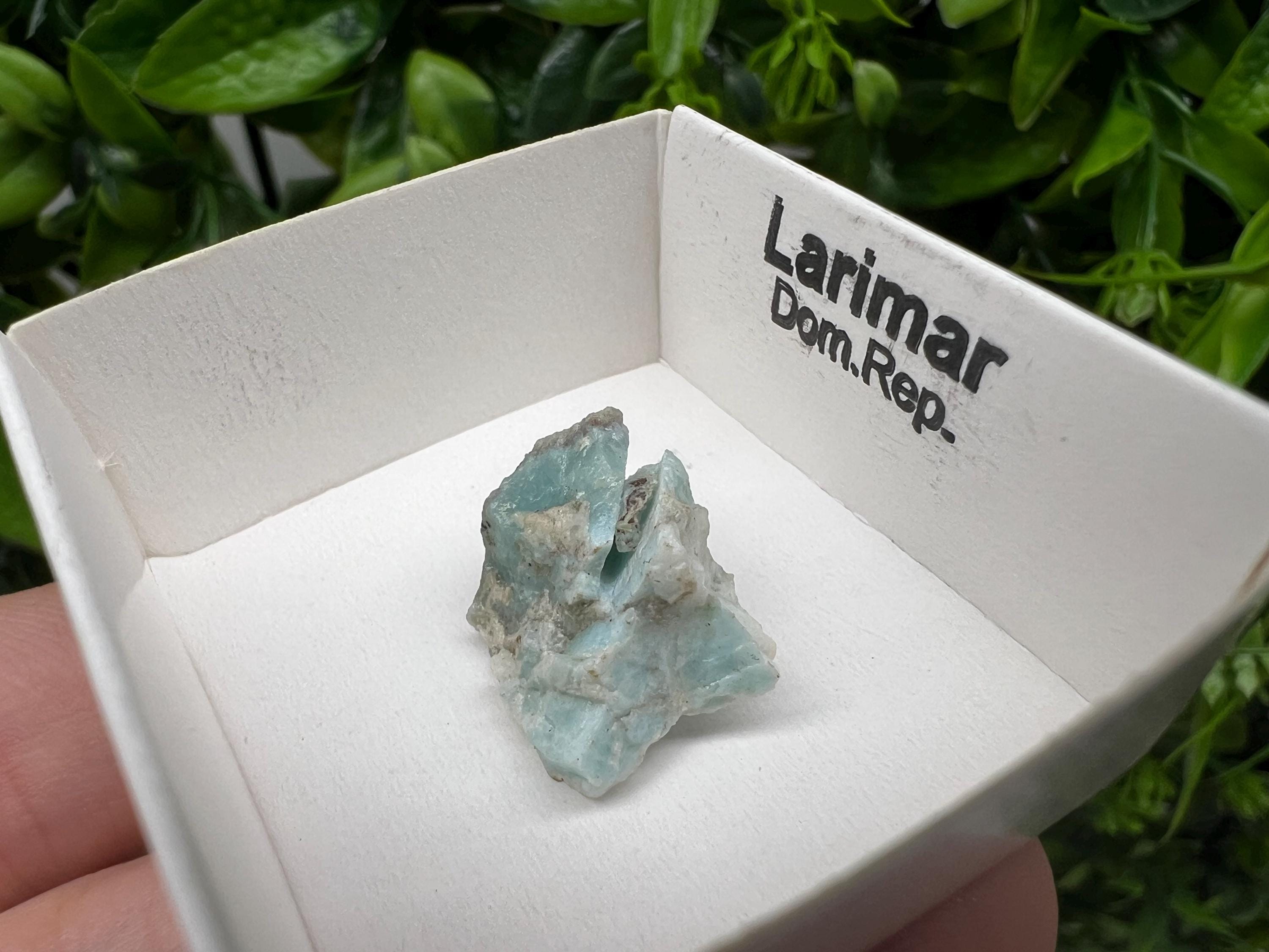 Rare Raw Larimar Mineral Specimen, Dom. Rep. Crystal (20/15 mm)