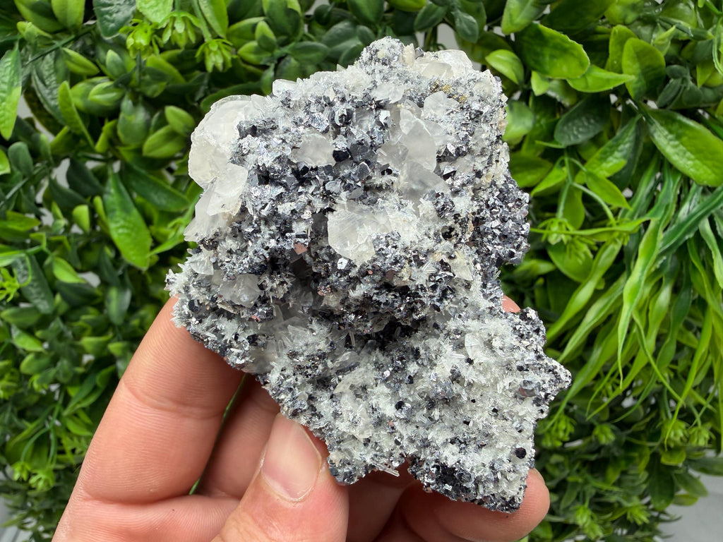 Galena Spinel with Quartz and Calcite, Borieva Mine Mineral Specimen