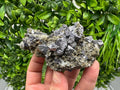 Lovely Galena on Quartz whit Calcite,Pyrite from Borieva mine,Madan,Bulgaria,Natural,Collection minral specimen,crystal,Metaphysical,Geology