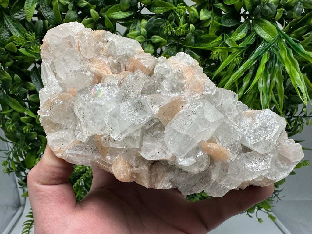 STUNNING Apophyllite,Stilbite,on CHALCEDONY,natural,collection minerals specimen,India ,Mineral,Crystal,Stone Mineral Specimen India Crystal