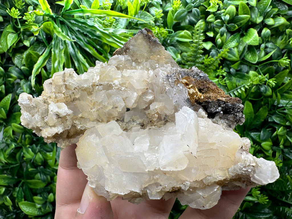 Calcite with Iron Oxide: Natural Mineral Specimen, Bulgaria