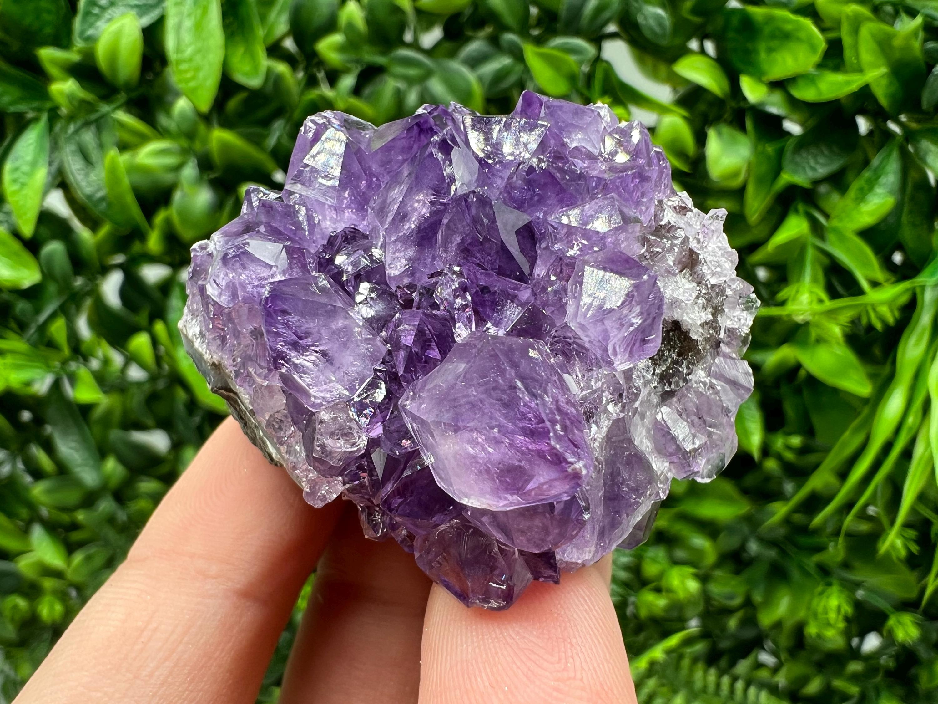 Uruguay Amethyst Cluster, Natural Purple Crystal, Home Decor