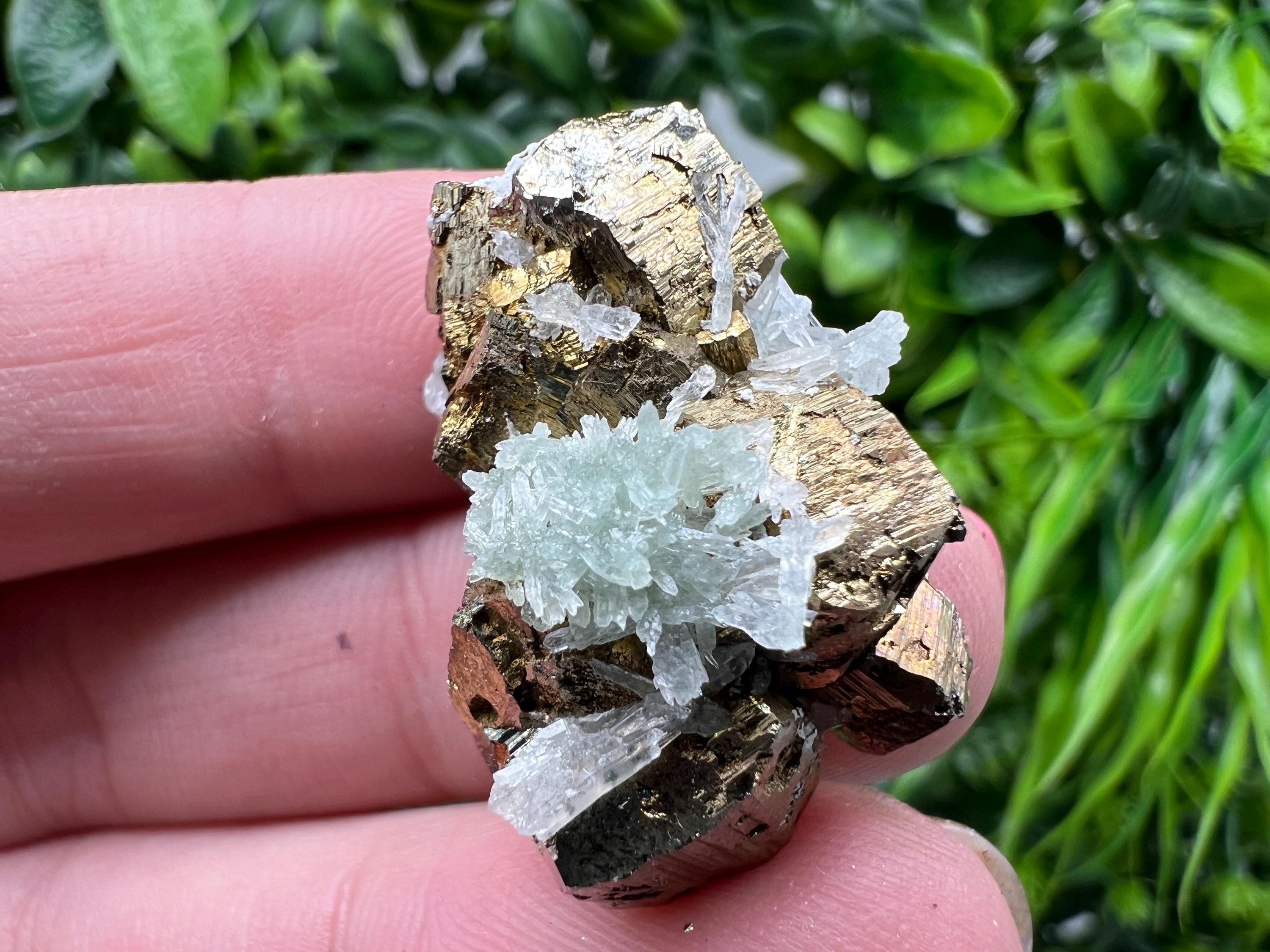 Wonderful Rainbow Pyrite whit Calcite,natural minerals souvenir Crystal,collection stone,rare minerals,home decor,Borieva Bulgaria