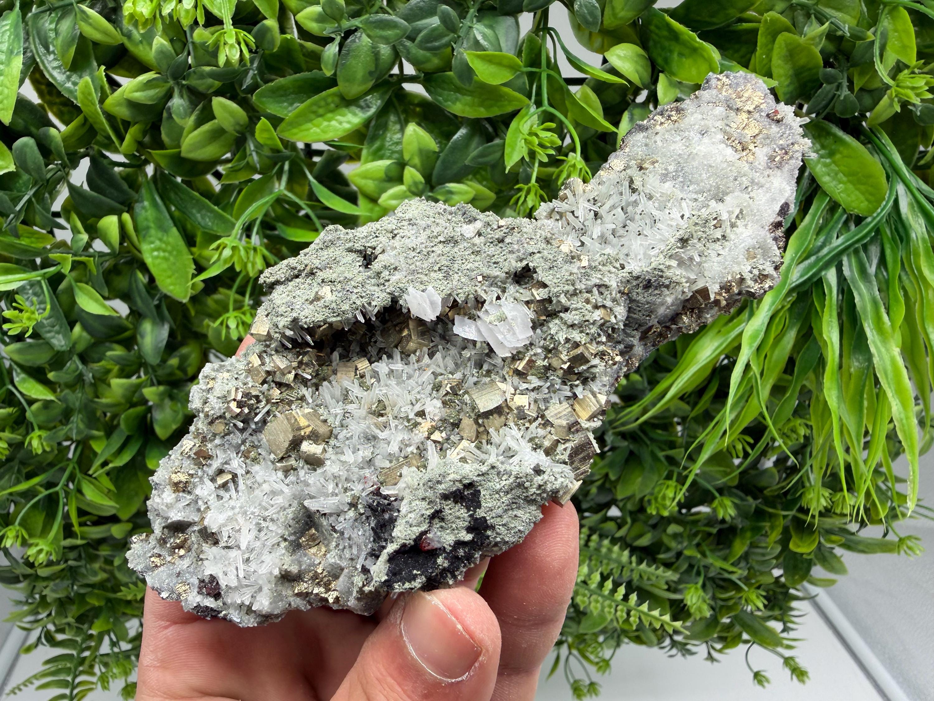 Pyrite Sphalerite Quartz  Mineral Specimen, Krushev dol Mine
