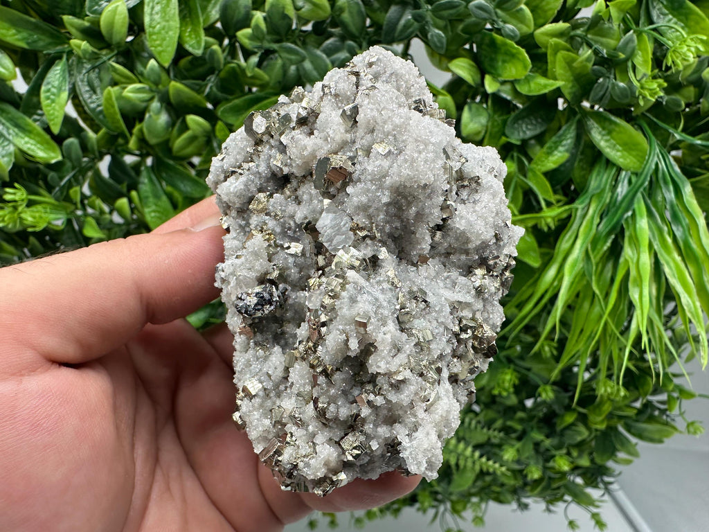 Stunning Pyrite on Quartz,Calcite from Borieva mine,Madan,Bulgaria,natural,collectible mineral specimen,home decor stone,collection crystal