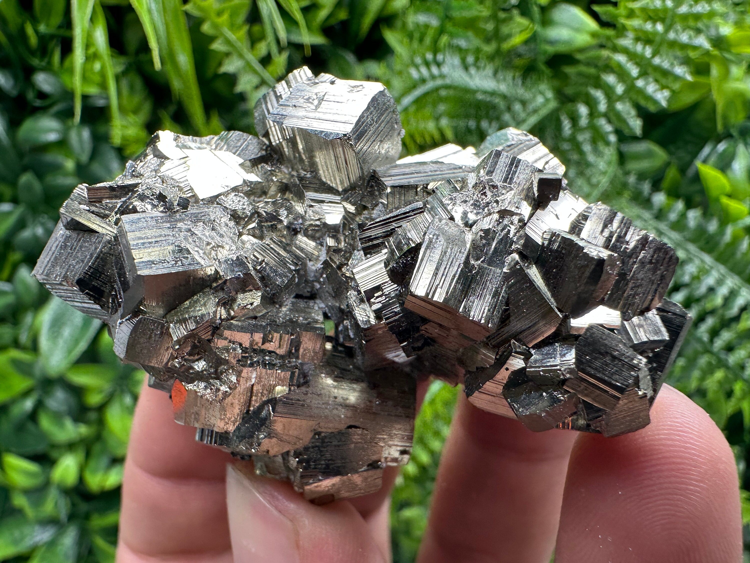 Rare Shiny Pyrite Cluster: Natural Crystal Mineral Souvenir