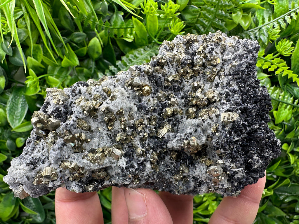 Pyrite Quartz Sphalerite Crystal Cluster, Borieva Mine Bulgaria