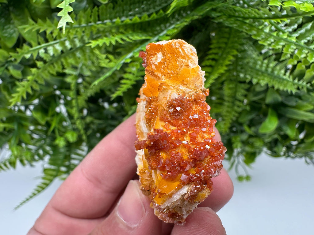 Red Vanadinite on Barite, Morocco Mineral Specimen
