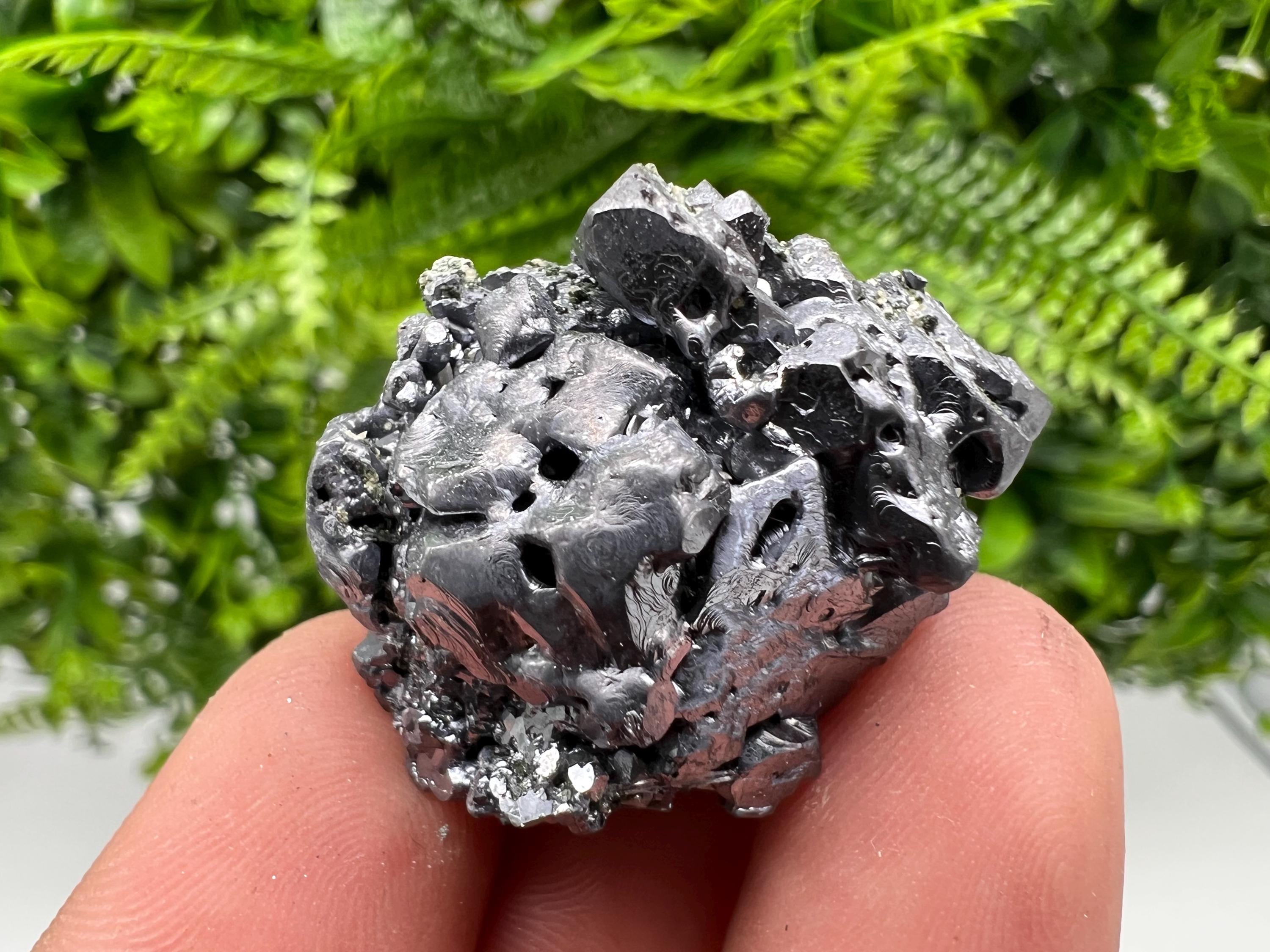 Skeletal Galena on Quartz, Borieva Mine Mineral Specimen