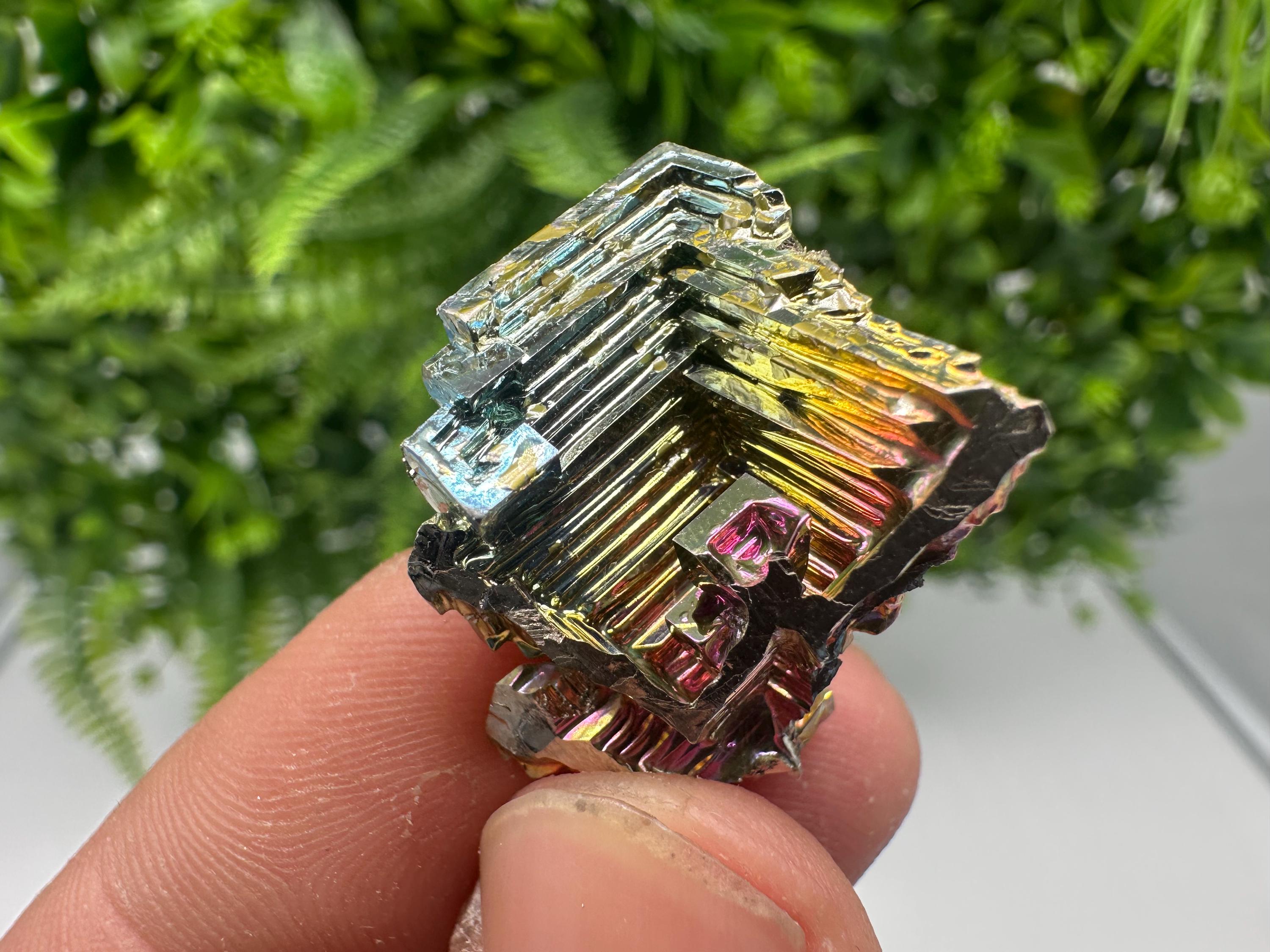 Rainbow Bismuth Crystal: Rare Gemstone Specimen, 11 grams