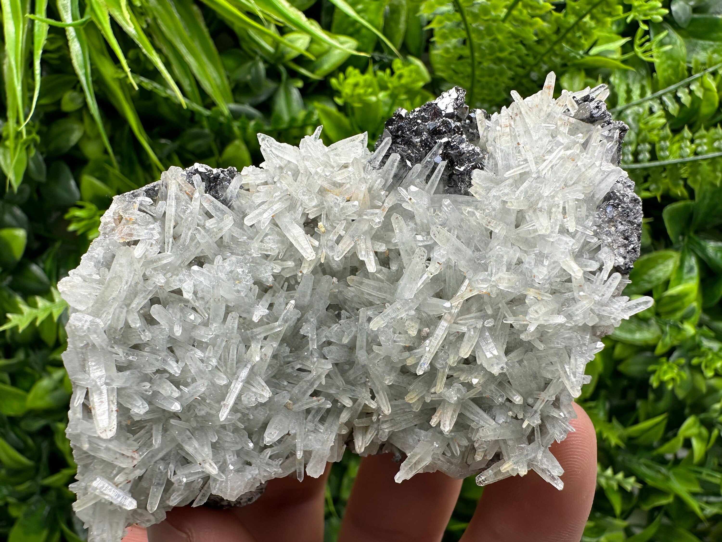Chlorite Quartz Crystal Cluster, Bulgarian Mineral Specimen
